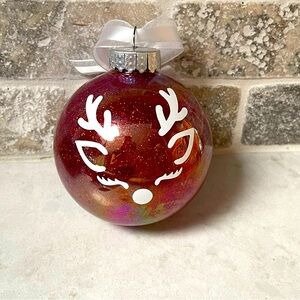 Glitter Rudolf Christmas Ornament